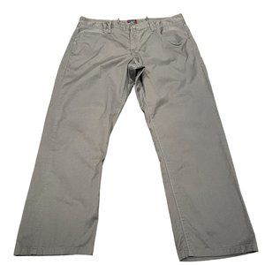 Untuckit Men's 36x27 (HEMMED) Gray Relaxed Fit Straight Leg 5-Pocket Pants